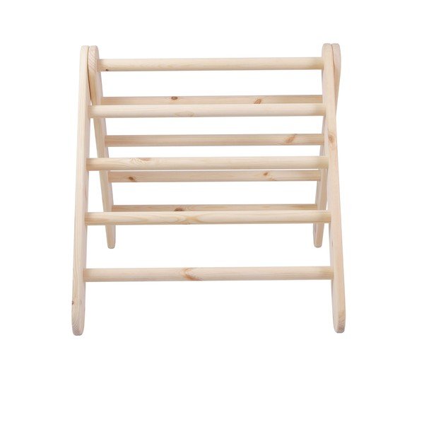 Розов/естествен пиклер триъгълник от масивен бор 61x60x60 cm Montessori – Meowbaby-image-4