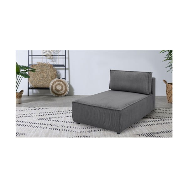 Тъмносив променлив модулен диван от велур Nihad modular - Bobochic Paris-image-1