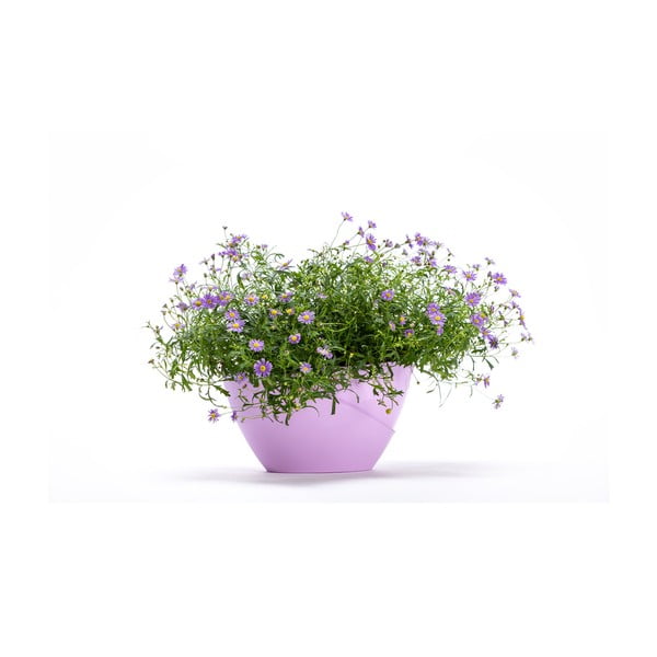 Пастелно лилава самонапояваща се саксия Doppio - Plastia-image-2