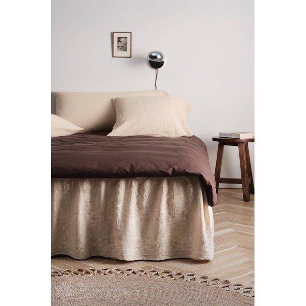 Бежово муселиново покривало за легло 90x200 cm Amilia – Jotex-image-1