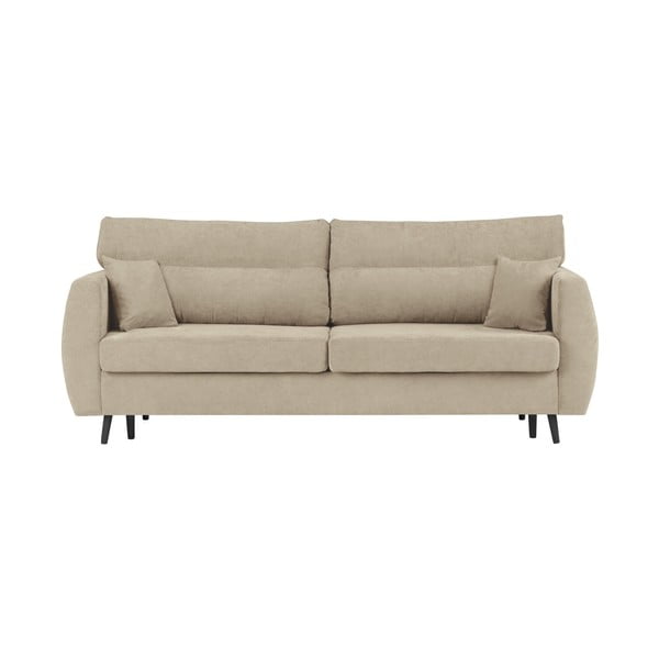 Бежов триместен разтегателен диван с място за съхранение Brisbane, 231 x 98 x 95 cm - Cosmopolitan Design