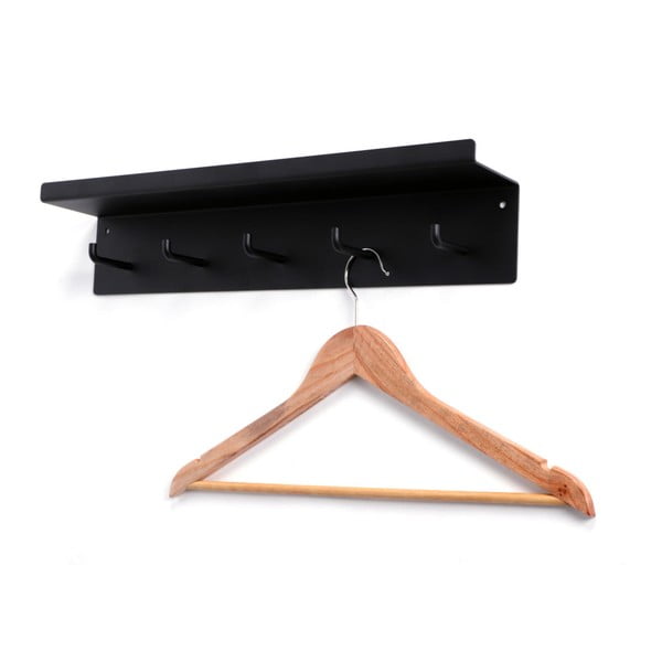 Черна желязна закачалка за стена Greg, 11 x 50 cm Joy - Canett