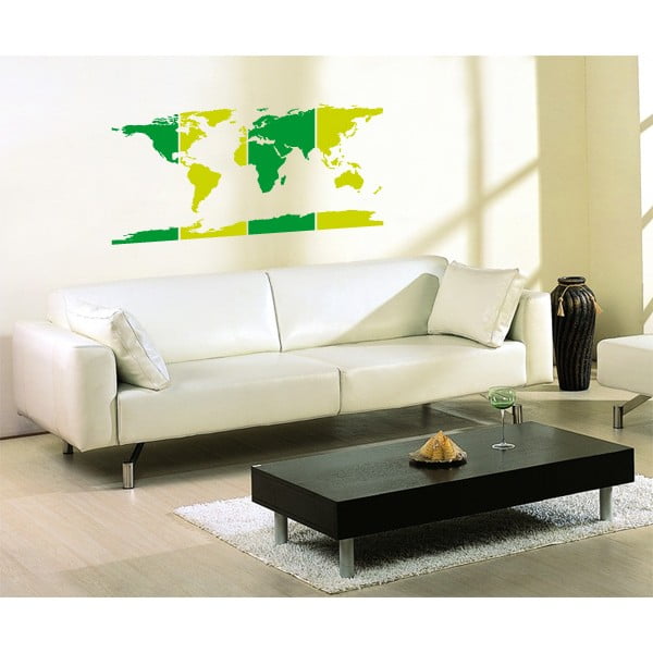 Samolepka Mapa světa, 65x30,5 cm
