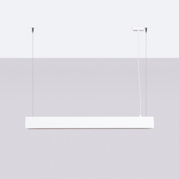 Бяло метално LED висящо осветително тяло Nebula – Sollux-image-2