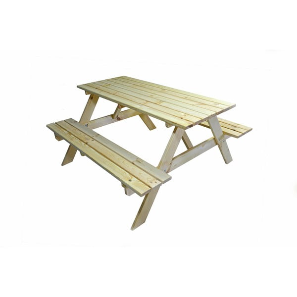 Градински комплект за хранене от борова дървесина за 4 души Piknik - Rojaplast-image-3