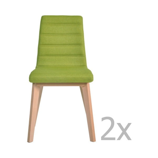 Sada 2 zelených židlí Garageeight Nybro