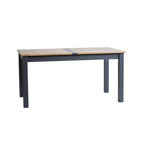 Антрацитно сива сгъваема маса за хранене, изработена от масивна борова дървесина Нефрит, 150 x 85 cm - Marckeric-image-1