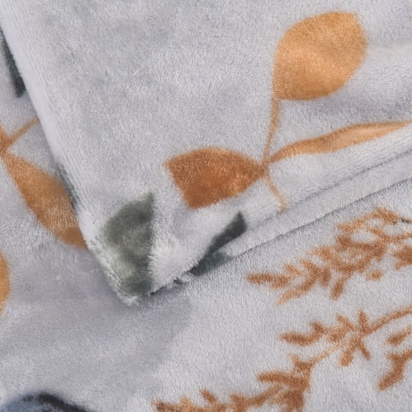 Сиво-синьо единично  спално бельо от микроплюш 140x200 cm Greta – My House-image-4