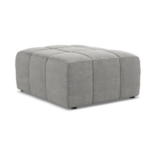 Сива табуретка  от прежда с примки от букле Aloha – Makamii-image-3