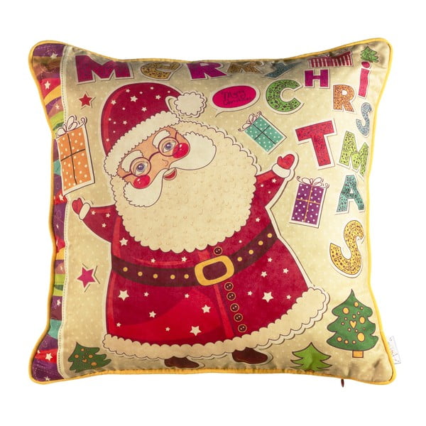 Vánoční povlak na polštář Mike & Co. NEW YORK Comfort Happy Santa, 43 x 43 cm