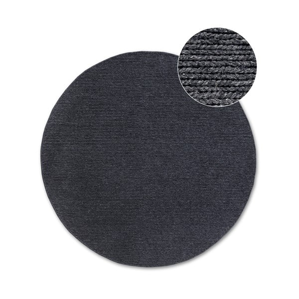 Тъмносив ръчно изработен вълнен кръгъл килим ø 160 cm Francois – Villeroy&Boch