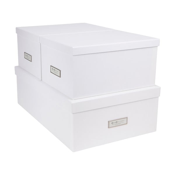 Комплект от 3 бели кутии за съхранение Inge - Bigso Box of Sweden