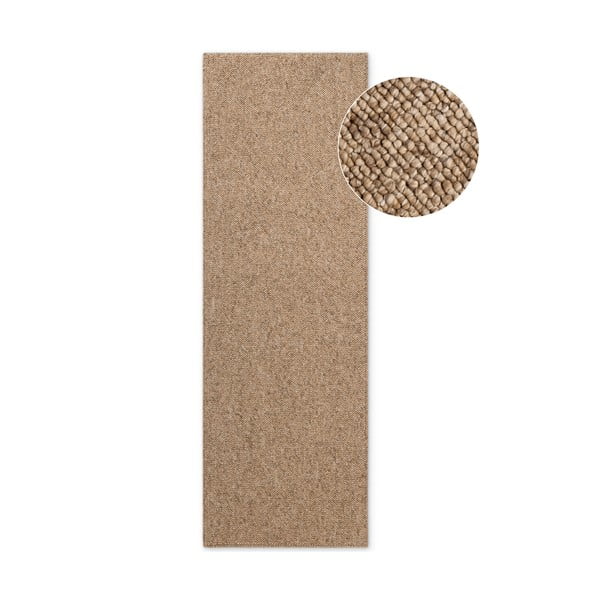 Светлокафява пътека подходяща за пране 80x240 cm Rocco Caramel – Elle Decoration