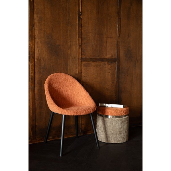 Оранжев тапициран трапезен стол Fenna – Dutchbone-image-1