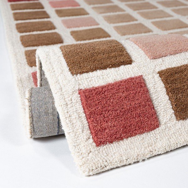 Розов ръчно изработен вълнен килим 140x200 cm Renga Wool – Flair Rugs-image-2
