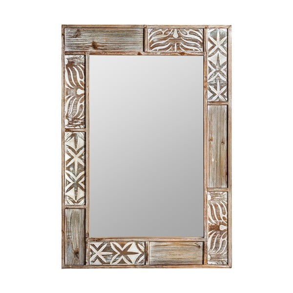 Стенно огледало с дървена рамка 70x100 cm Bali - Burkina