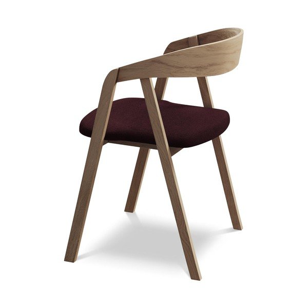 Бордо трапезен стол от масивна дървесина Erika – Makamii-image-3