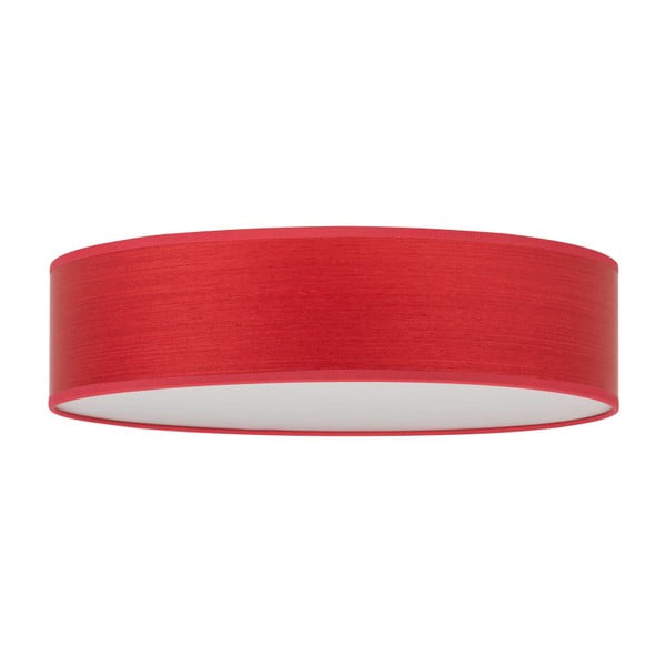 Червена лампа за таван с абажур от естествен фурнир Ocho, ⌀ 40 cm - Bulb Attack