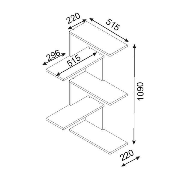 Кафяв ъглов стенен рафт Caniko - Woody Fashion-image-2