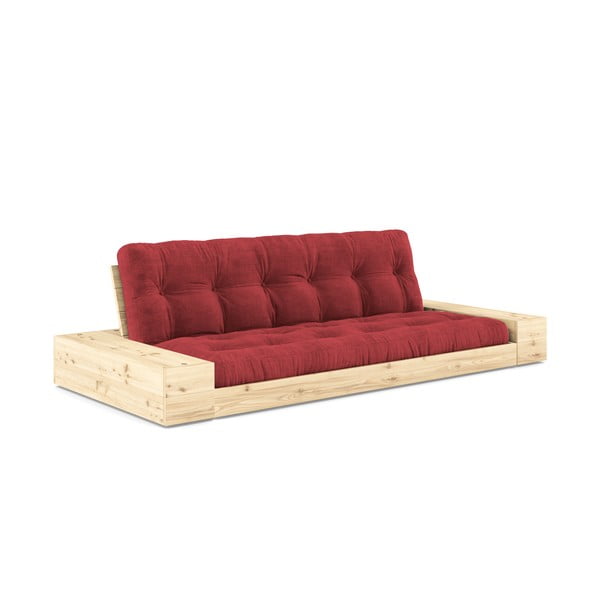 Червен  разтегателен диван от велур 244 cm Base – Karup Design