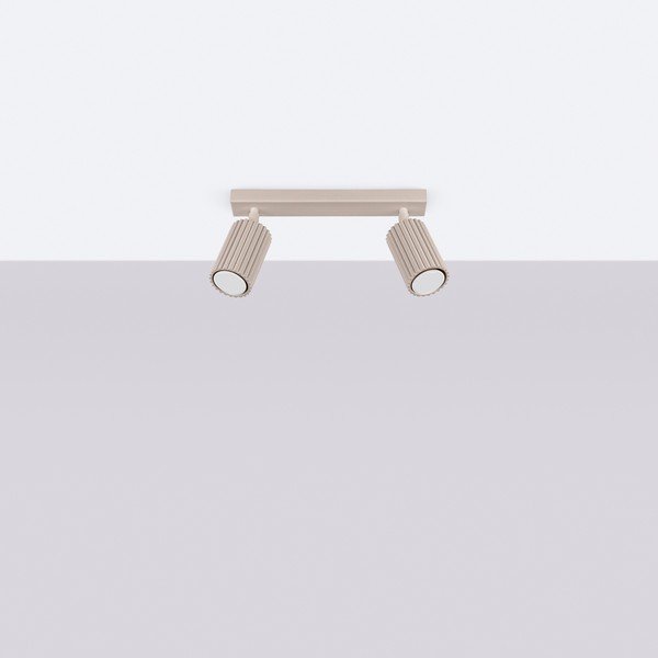 Кафяво-сив метален прожектор 6,5x30 cm Gleam – Sollux-image-2