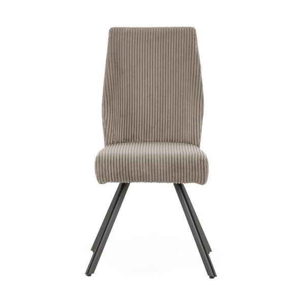 Светлосиви велурени трапезни столове в комплект 2 бр. Anibal – Marckeric-image-2