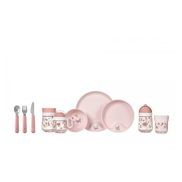 Светлорозова тританова детска чаша 300 ml Flowers & butterflies – Mepal-image-2