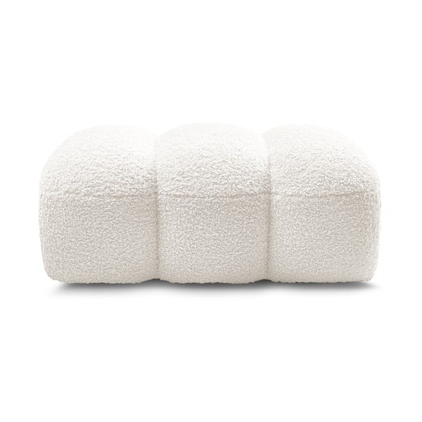 Бяла табуретка  от прежда с примки от букле Hippolyte – Bobochic Paris