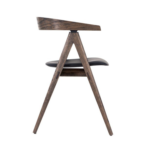 Черно-кафяв дъбов трапезен стол Ava - Gazzda-image-2