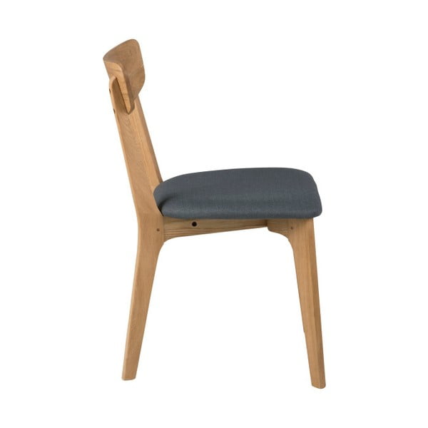 Сиви/в естествен цвят тапицирани трапезни столове в комплект 2 бр. Taxi – Actona-image-4