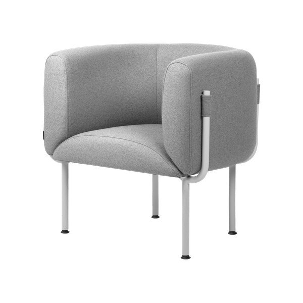 Сиво вълнено кресло Ubi – noo.ma