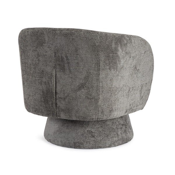 Тъмносиво въртящо се шенилово кресло Julienne – Bizzotto-image-4