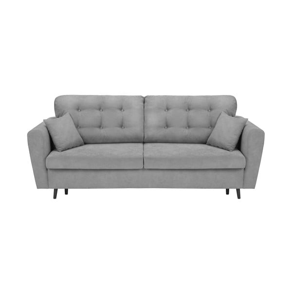 Сив триместен разтегателен диван с място за съхранение Lyon - Cosmopolitan Design