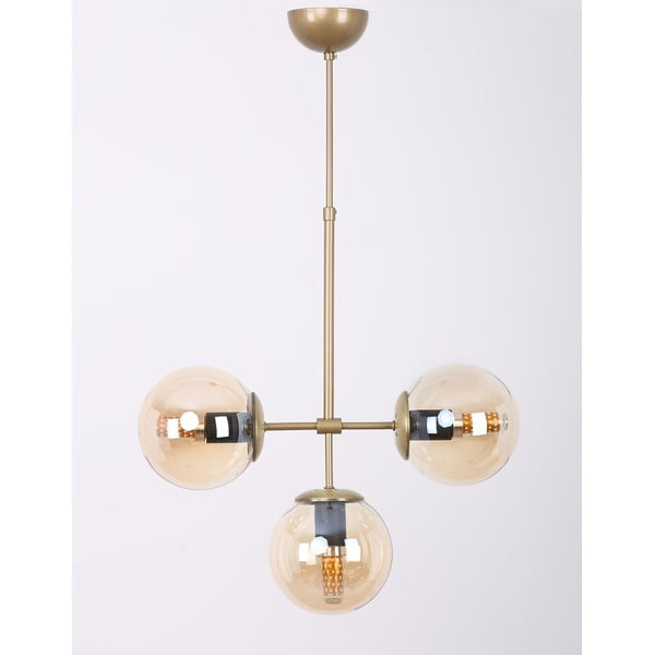 Осветително тяло за таван в златист цвят със стъклен абажур ø 15 cm Seagull – Squid Lighting-image-1