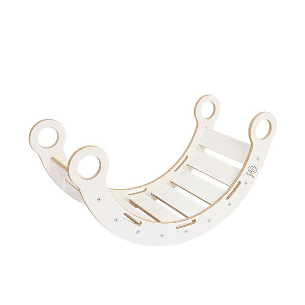 Бяла люлка от масивен бор 39x75x38 cm Montessori – Meowbaby