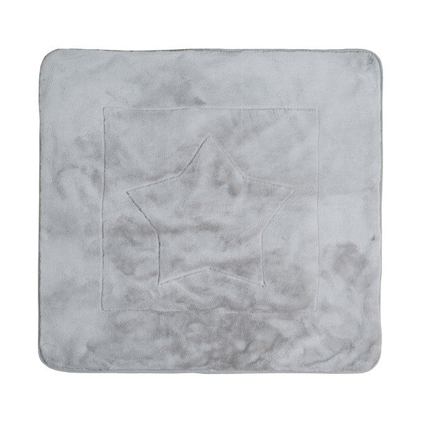Розово/сиво бебешко одеяло от микроплюш 80x80 cm Happy Patch – Roba-image-1