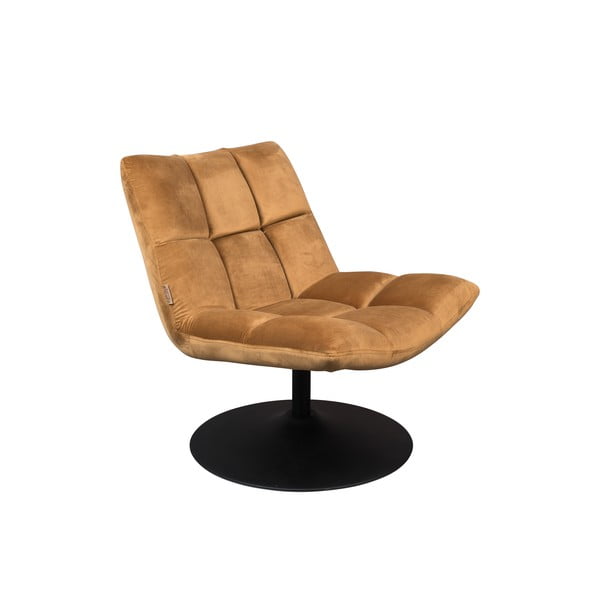 Кадифено кресло в цвят горчица Bar - Dutchbone