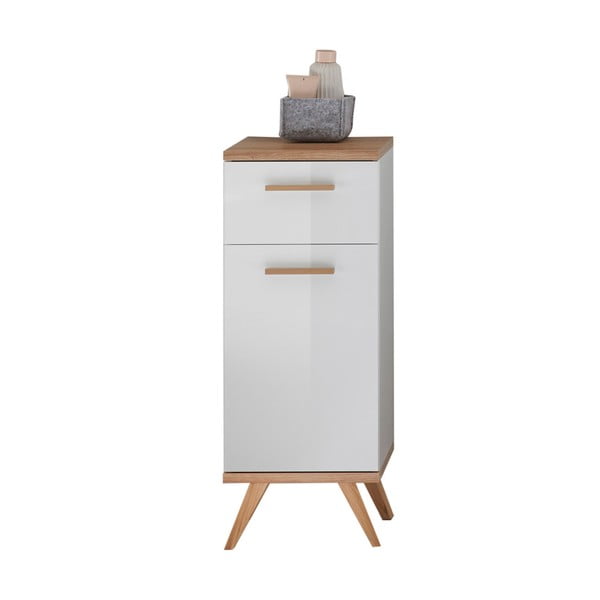 Бял нисък шкаф за баня 36x90 cm Set 923 - Pelipal