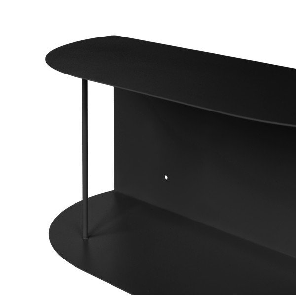 Черен на няколко нива метален стенен рафт 80 cm Lina – noo.ma-image-4