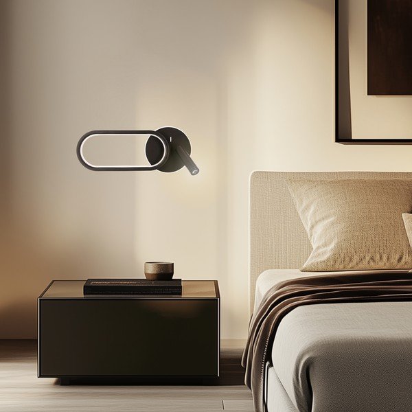 Черна LED стенна лампа Monet – Candellux Lighting-image-2