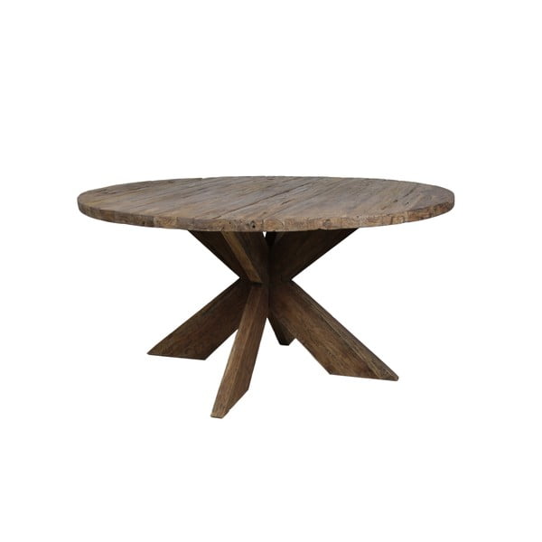 Jídelní stůl z teakového dřeva HSM Collection Rose, průměr 150 cm