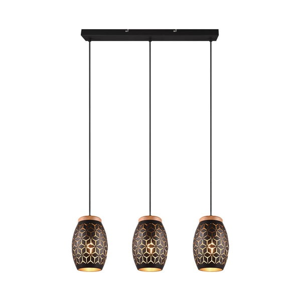 Черно висящо осветително тяло ø 15 cm Bidar - Reality-image-1