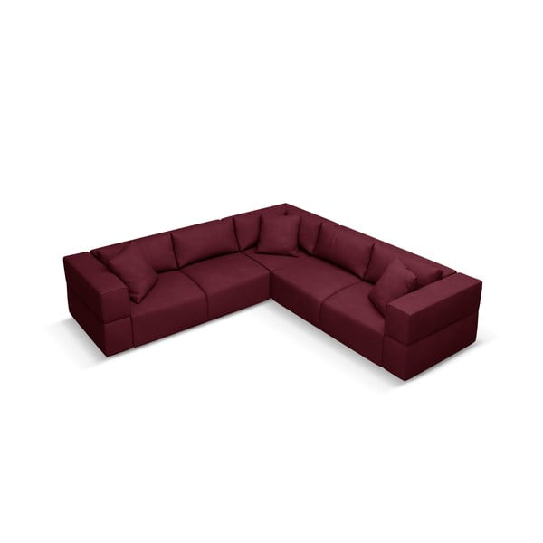 Променлив ъглов диван в цвят бордо Esther – Milo Casa