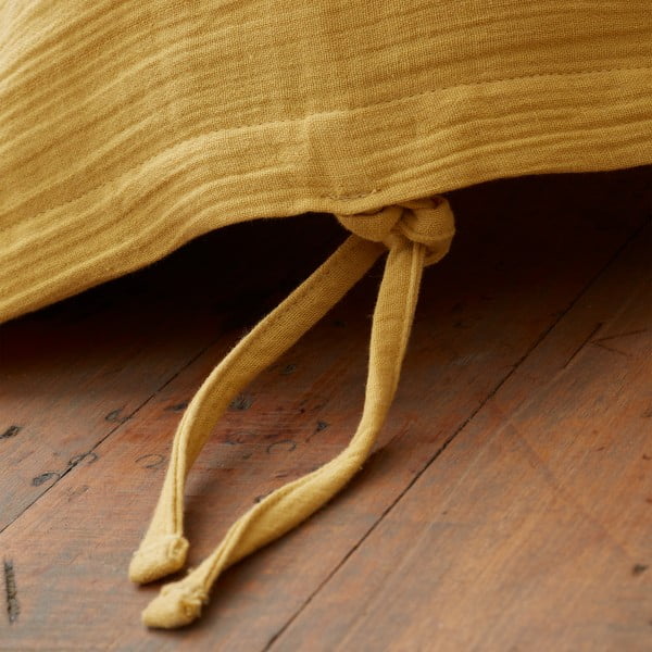 Жълто муселиново единично спално бельо 135x200 cm Afra - Pineapple Elephant-image-3