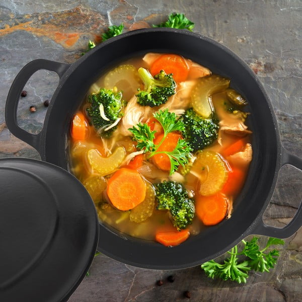 Чугунен съд с капак за индукция 3,3 л LITINA SMALT - Orion-image-4