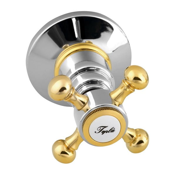 Вградена душ батерия в лъскаво-сребрист и златист цвят (2 изхода) Antea – Sapho-image-2