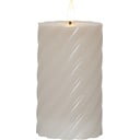 Бежова LED свещ от восък, височина 15 см Flamme Swirl - Star Trading