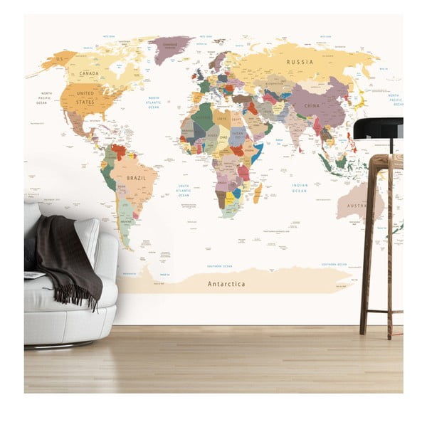 Velkoformátová tapeta Artgeist World Map, 350 x 245 cm