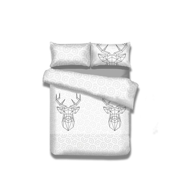 Фланелено спално бельо за двойно легло My Deer Friend, 200 x 220 cm + 70 x 90 cm - AmeliaHome