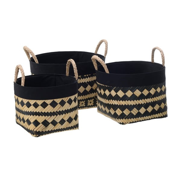 Комплект от 3 декоративни бамбукови кошници - InArt
